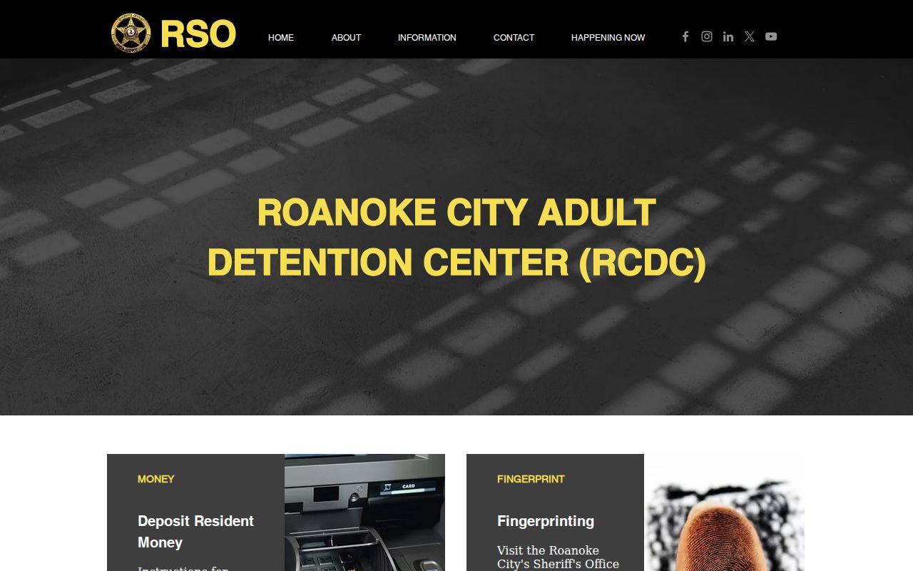Roanoke City active warrant records detention center contact page